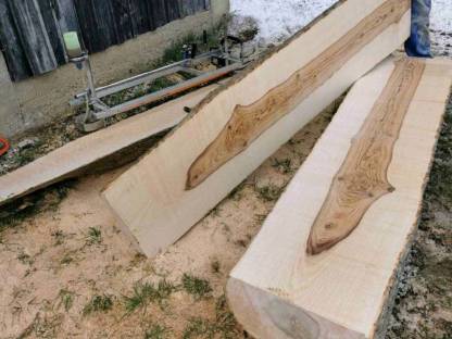 Bild 2:Mobiles Sägewerk Lohnschnitt