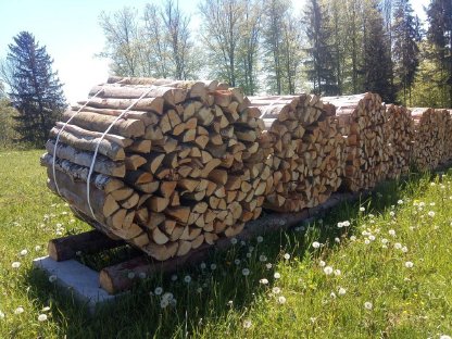 Bild 2:Brennholz Hartholz Buche Rundballen