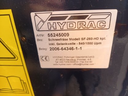 Bild 5:Hydrac Schneefräse SF-260-HD
