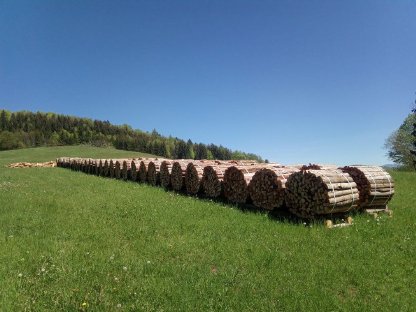 Bild 3:Brennholz Hartholz Buche Rundballen