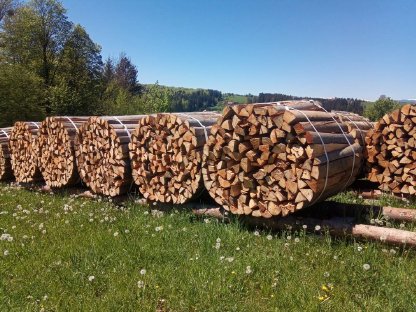 Brennholz Hartholz Buche Rundballen
