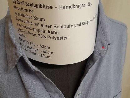 Bild 5:2 Schlupfblusen, Gr. S, runder Halsausschnitt, langarm