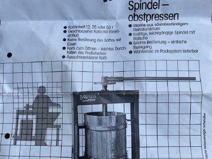 Bild 4:Spindelobstpresse Voran