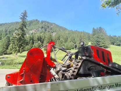 Bild 5:Mulcharbeiten Mulchen Forstmulcher Gestrüb