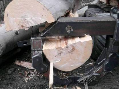 Bild 2:Langholzspalten  über 1m