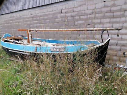 plattboden stahl segelboot, oldtimer