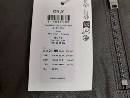 Bild 2:Damen Only Kunstlederrock, Gr. 46