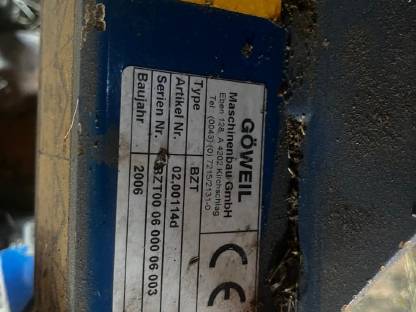 Bild 3:Hydraulischer Göweil Rundballenabwickler, Bj. 2006