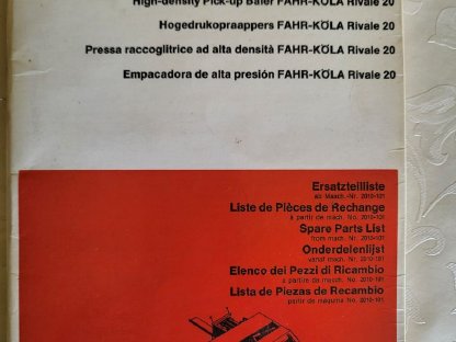 Kleinballenpresse FAHR-KÖLA Rivale 20