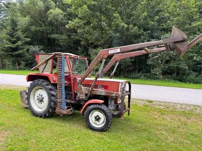 Steyr 540 Frontlader und Mähbalken