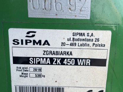 Bild 9:Sipma ZK 450 WIR Schwader