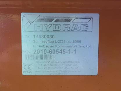 Bild 2:Hydrac Uni 2701 mit Kommunalplatte