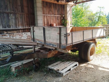 Einachs-Kipper Traktor Anhänger