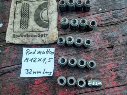 Lange Radmuttern M 12 x 1,5