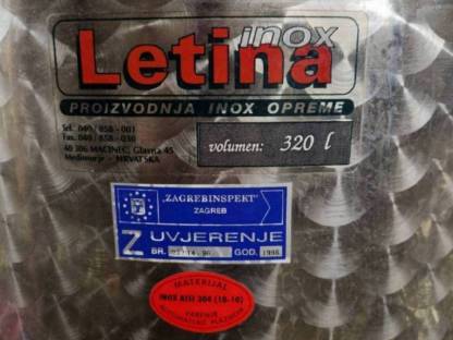 Bild 2:Mostfass Edelstahl Druckfass 320 l