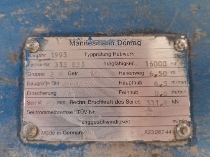 Bild 6:DEMAG DH2080 Hubwerk mit 4 Seilabläufen und Feinhub