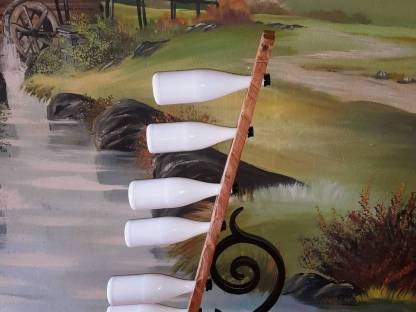 Bild 3:Flaschenständer aus Alt-Holz Flaschenhalter für 7 Flaschen