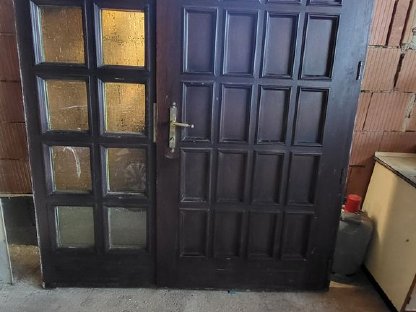 Haustür, Mahagoni mit Seitenteil
