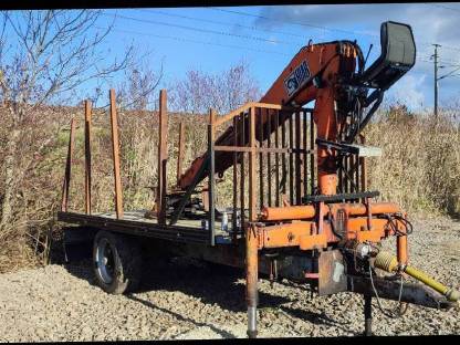 Rückewagen, Hiab Kran