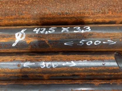 Bild 4:Starkwandige Rundrohr Reste 42,5 mm