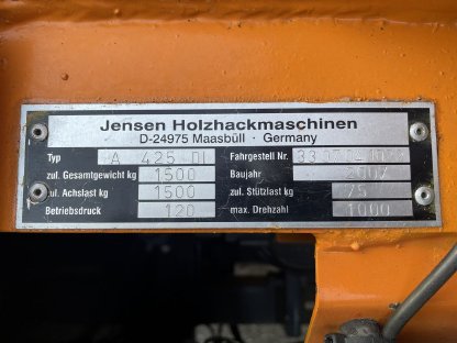 Bild 7:Jensen Hacker Häcksler A425Di