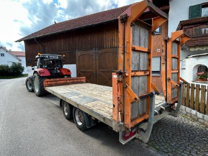 Bild 2:Tieflader, Ballenwagen, Tandem, Plattformanhänger, Obermaier
