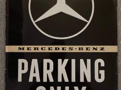 Blechschild 40 x 30 cm Mercedes Parking Only