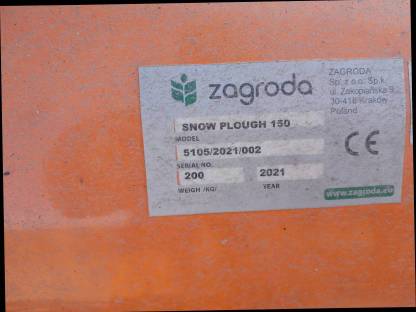 Bild 4:Schneepflug Zagroda Snow Plough 150