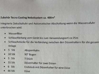 Bild 6:Hochdruck Sprühnebelanlage Kühlung Tecno