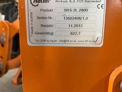 Bild 3:Schneepflug Hauer SRS-2L-2800