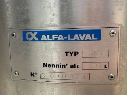 Bild 5:Milchtank Alfa-Laval RFT 330 l