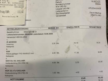 Bild 8:Bauer B3 Vakuumpumpe