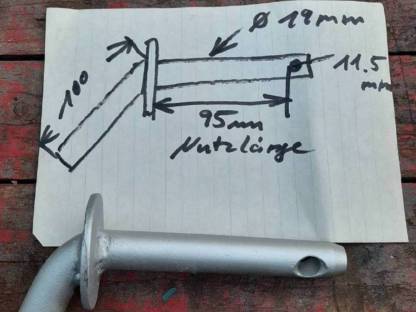 Bild 2:Oberlenker oder Ackerschienen Bolzen