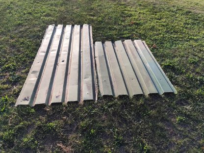 Bild 2:Trapezblech, Brennholz-Abdeckung ca. 23 Laufmeter