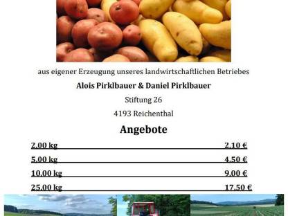 Verkauf von Speisekartoffeln