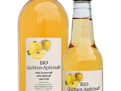 Bild 2:Quitten-Apfelsaft und Quittensaft