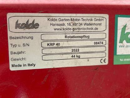 Bild 3:Rotationspflug KRP40 für Einachser Ferrari, BCS, Pasquali