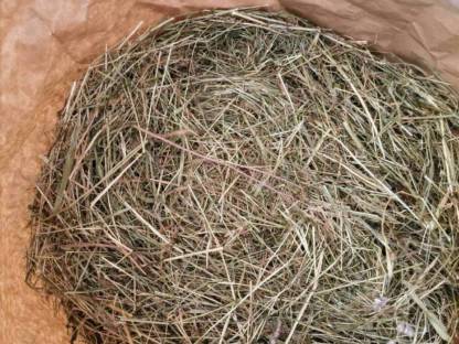Bild 2:Verschicke Heu für Kleintiere