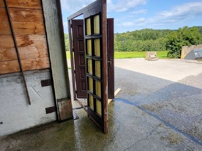 Bild 5:Haustür, Mahagoni mit Seitenteil