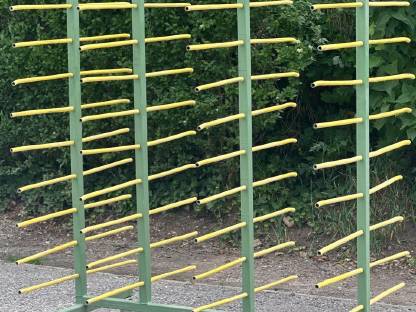 Bild 3:Trockengestell auf Rollen