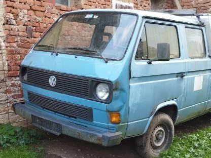 VW T3 Typ 247 Doppelkabine 3S-HintBank 1,7 Mediumblau