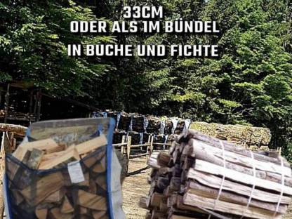 Brennholz im Bund oder Big Bag