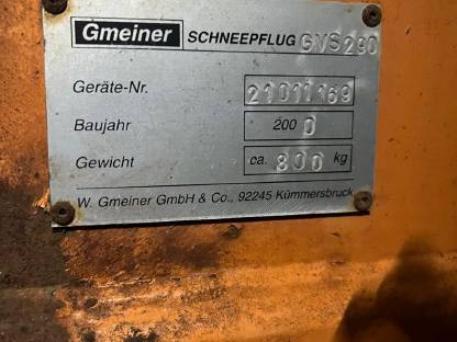 Bild 4:Gmeiner Schneepflug GVS 290