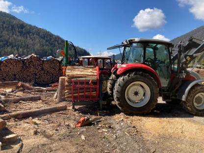 Bild 2:Trockenes Buchenbrennholz aus dem Karwendel