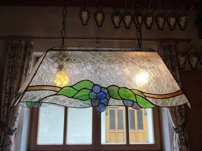 Lampen mit Kunstverglasung/Bleiverglasung 'Traube' - für Heurigen