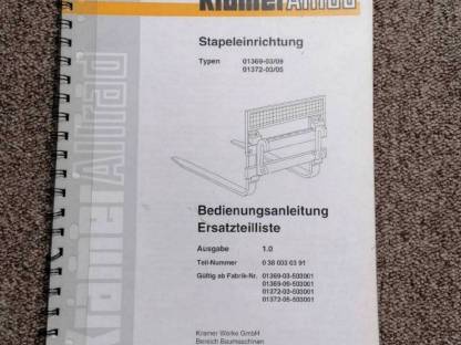 Kramer, Bedienungsanleitung, Ersatzteile