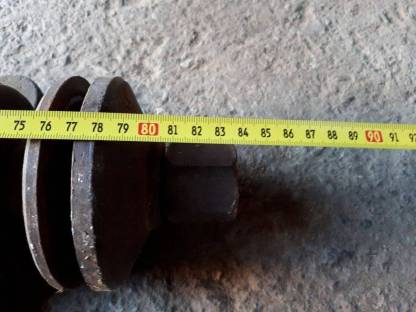 Bild 2:Kreissägewelle mit Spaltspirale zur Brennholzbereitung