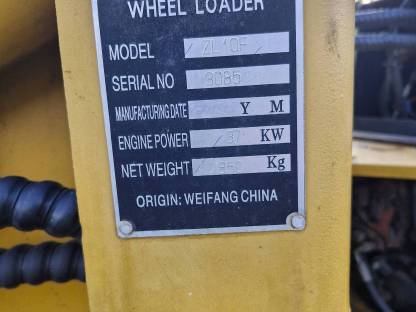 Bild 4:Radlader Weifang ZL 10 F
