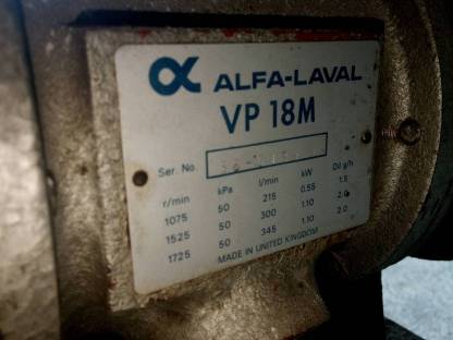 Bild 2:Vakuumpumpe Alfa-Laval