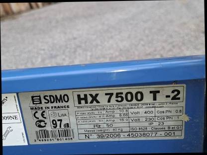 Bild 9:SDMO Stromerzeuger mit Honda Motor HX 7500 T